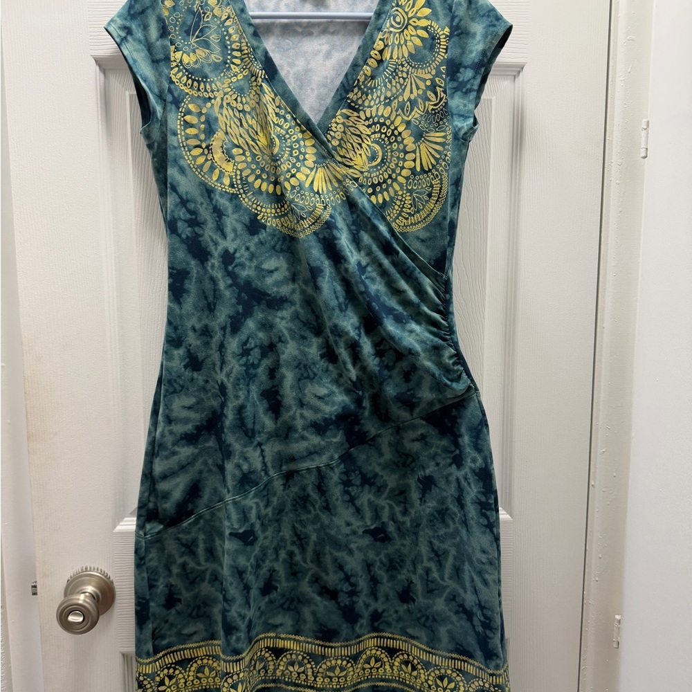 Athleta Teal and Gray Dress